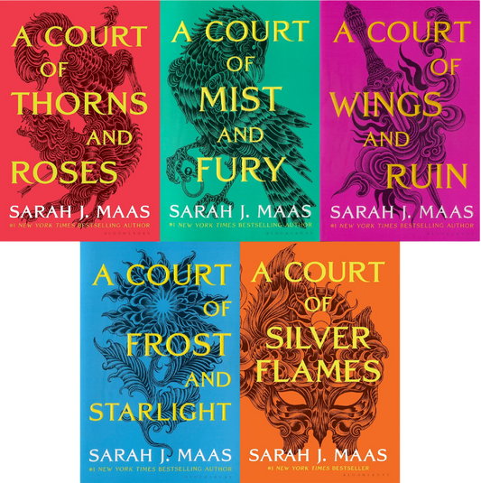 A Court of Thorns and Roses Series by Sarah J. Maas (Full Series ~ 5 Books) (Cream Paper ~ 70 gsm, Paperback Cover)